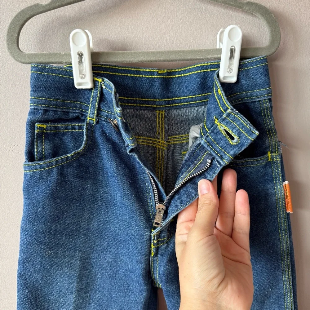 Whammie’s RARE Vintage 70s/80s Collectors Toddler Embroidered Space Jeans Size 5